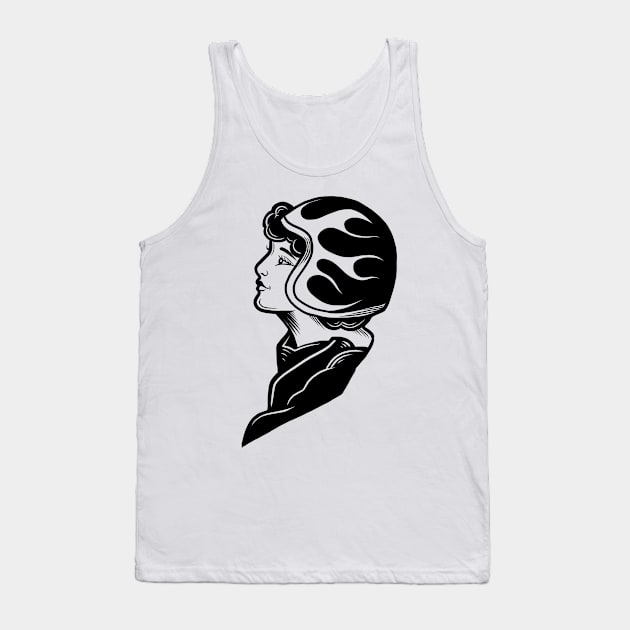 Woman motorcyclist Tank Top by Adorline